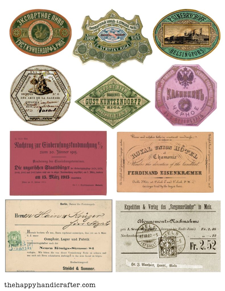 vintage labels