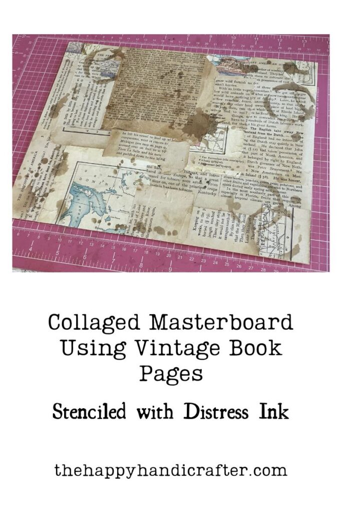 Collaged Masterboard - Vintage Book Pages