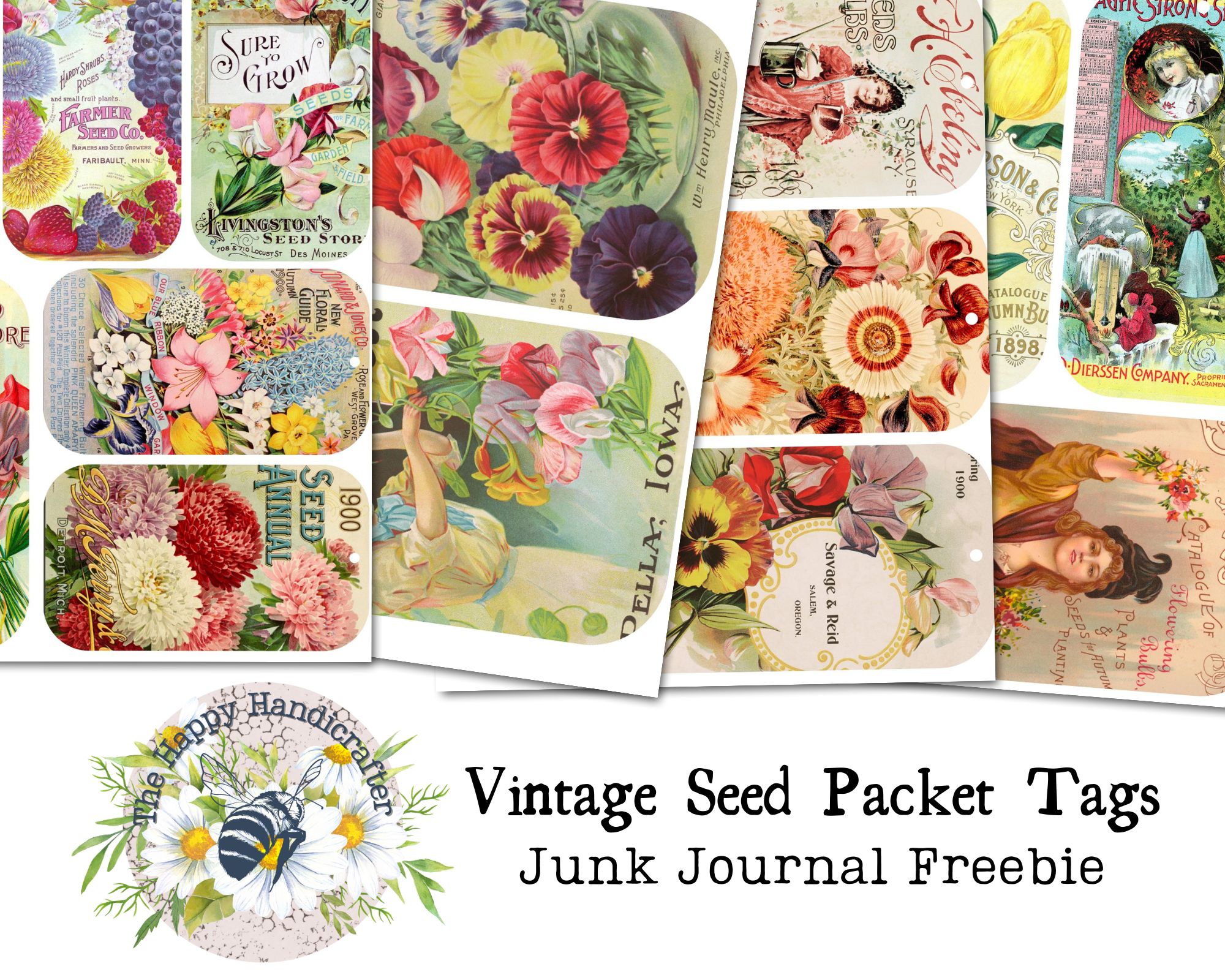 Vintage Seed Packet Tags - TheHappyHandicrafter