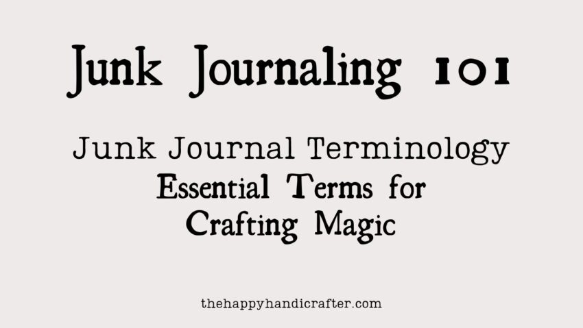 Junk Journal Terminology
