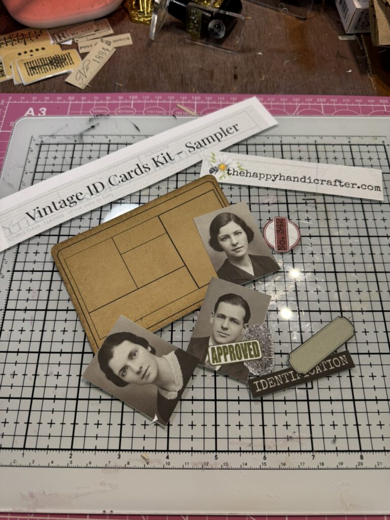 how to make a faux vintage ID card
